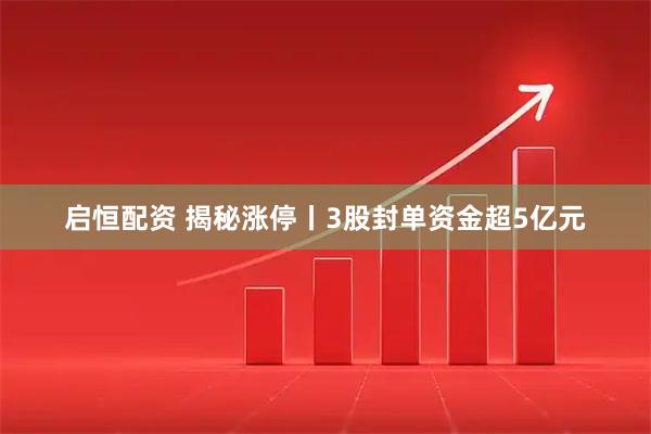 启恒配资 揭秘涨停丨3股封单资金超5亿元